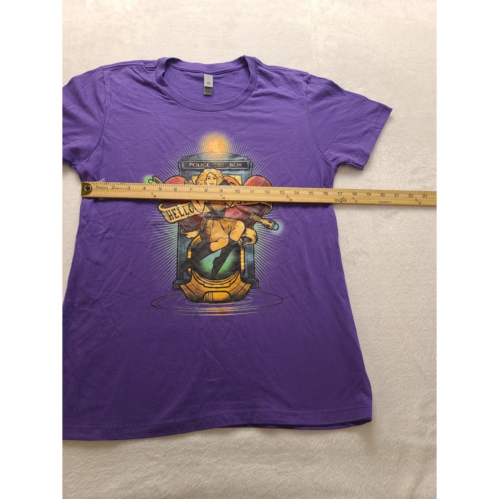 Doctor Who River Song Hello Sweetie Purple Graphic T-Shirt Women's Large Pinup - Picture 7 of 12